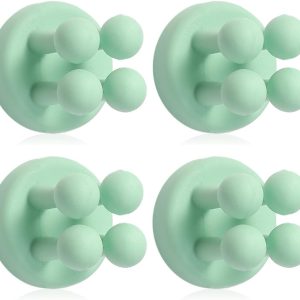 Green silicone multi-function adhesive hook for small items.