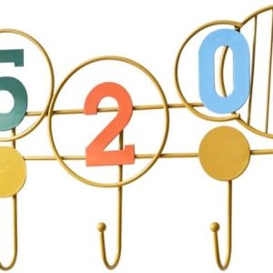 Creative small decorative metal entrance coat rack.