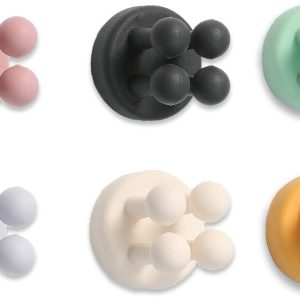 6 mixed silicone waterproof toothbrush/key/towel hooks.