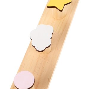 1 creative wooden coat rack for nursery/playroom.