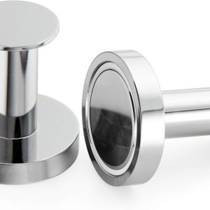 2 chrome neodymium magnetic hooks for refrigerator/locker.