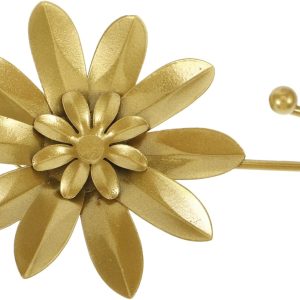Creative metal flower-shaped wall hook for bags/keys.