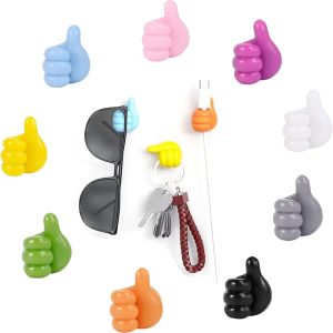 9 creative silicone thumb hooks as cable clips/key hangers.