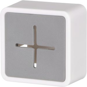 Gray waterproof ABS silicone push towel hook, no drill.