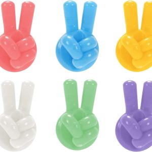 18 silicone finger hooks for towels/keys/cables.