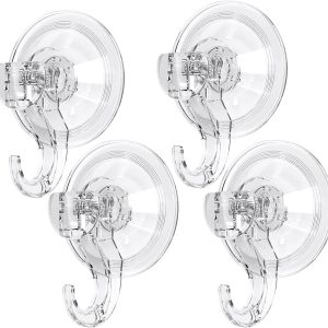 Reusable suction cup hooks, 3KG, for bathroom/kitchen.